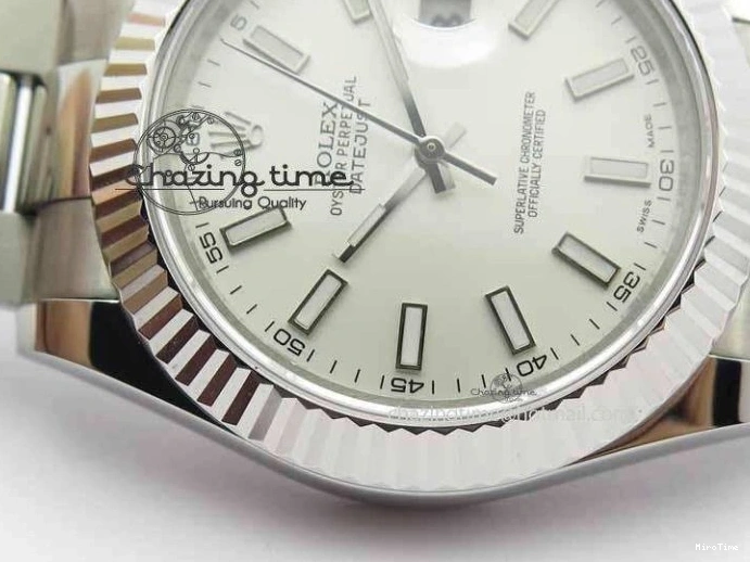 MiroTime 0131 DateJust II 41mm SS BP Maker Best Edition White Dial On SS Bracelet SA Snug 3733